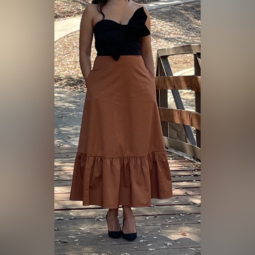 Oversized Bow strapless Maxi, Anthropologie by Hutch